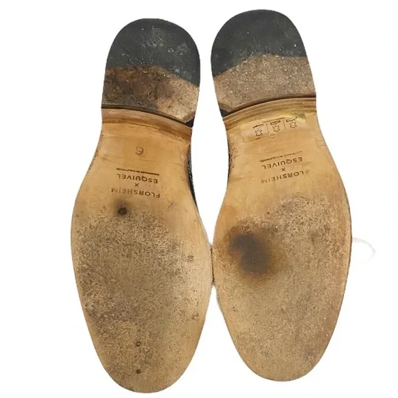 FLORSHEIM x ESQUIVEL Black Leather Oxford Shoes 6 $600